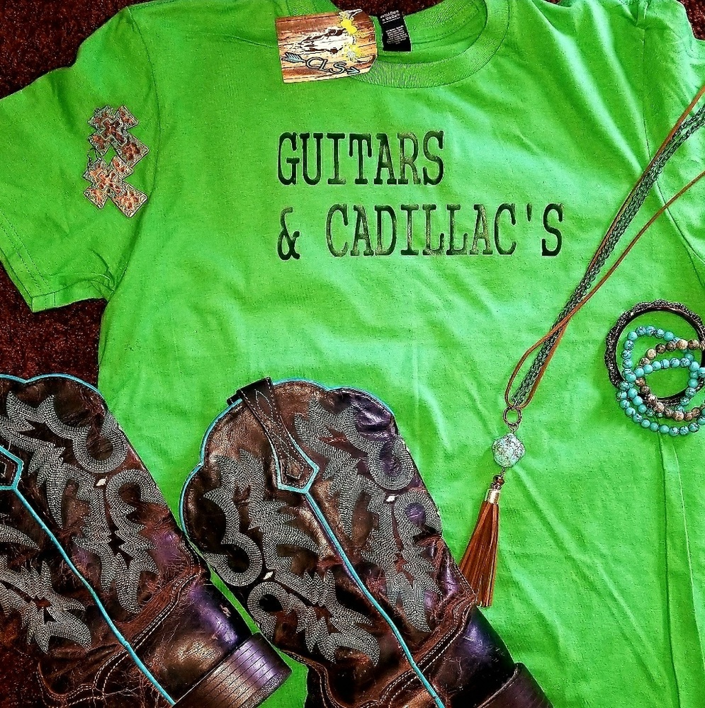 Guitars & Cadillacs graphic Tshirt nwt